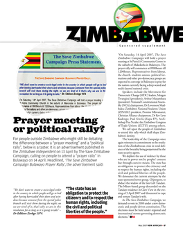 Prayer Meeting Or Political Rally?