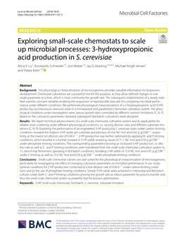 Exploring Small-Scale Chemostats to Scale Up