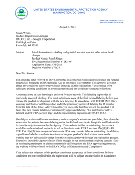 US EPA, Pesticide Product Label, RAMIK GREEN,08/03/2021