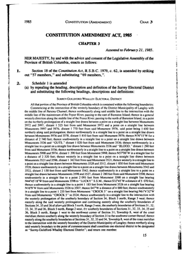 C. 3 – Constitution Amendment Act, 1985