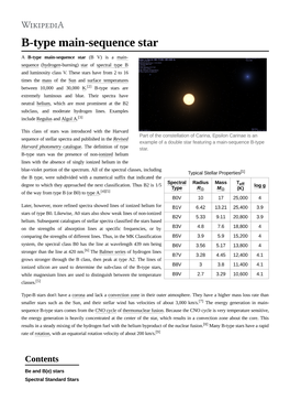 B-Type Main-Sequence Star