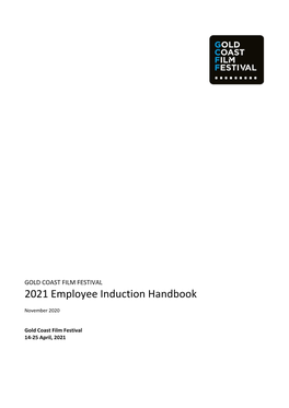 2021 Employee Induction Handbook