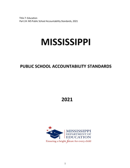 Public School Accountability Standards, 2021