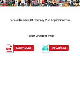 Federal Republic of Germany Visa Application Form