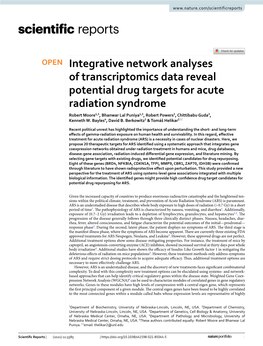 Integrative Network Analyses of Transcriptomics Data Reveal