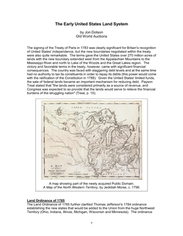 The Early United States Land System