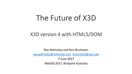 The Future of X3D