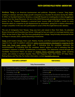 [Yang] Yvote Youth-Centered Policy Matrix