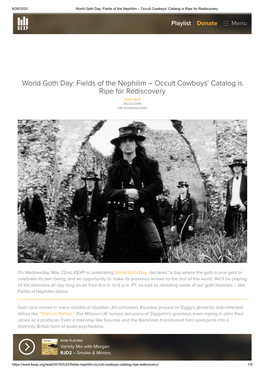 World Goth Day: Fields of the Nephilim – Occult Cowboys’ Catalog Is Ripe for Rediscovery