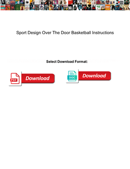 Sport Design Over the Door Basketball Instructions
