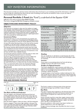 Key Investor Information