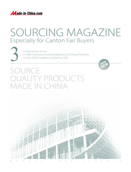 SOURCING MAGAZINE Especially for Canton Fair Buyers