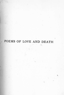 Poems of Love and Death by the Same Author