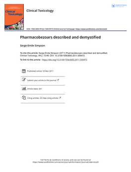 Pharmacobezoars Described and Demystified