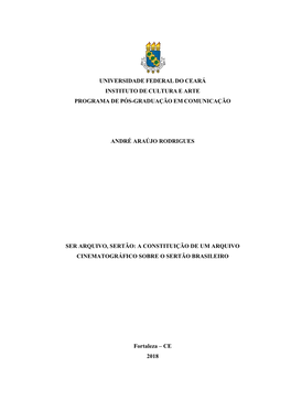 Universidade Federal Do Ceará Instituto De Cultura