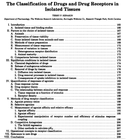 The Classification of Drugs and Drug Receptors in Isolated Tissues