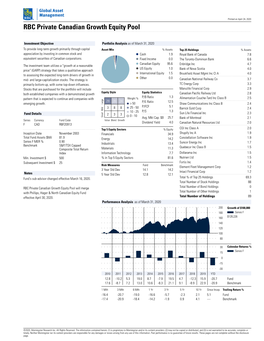 RBC Private Canadian Growth Equity Pool