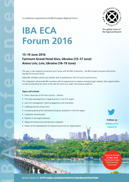 IBA ECA Forum 2016