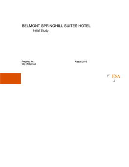 BELMONT SPRINGHILL SUITES HOTEL Initial Study