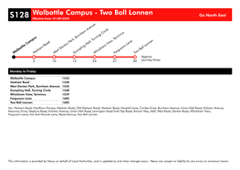 Walbottle Campus - Two Ball Lonnen Go North East S128 Effective From: 01/09/2021