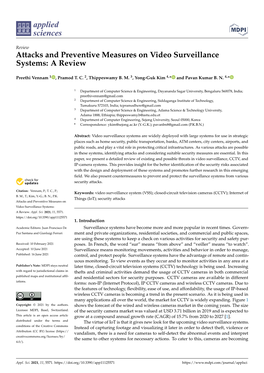 Attacks and Preventive Measures on Video Surveillance Systems: a Review