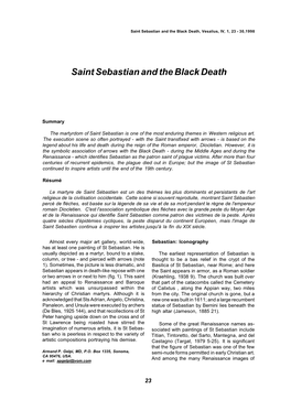 Saint Sebastian and the Black Death, Vesalius, IV, 1, 23 - 30,1998