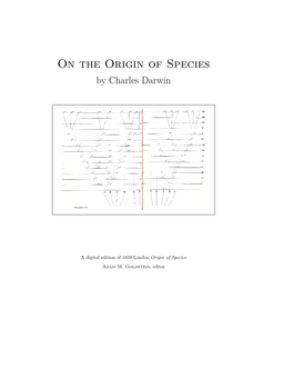 On the Origin of Species by Charles Darwin