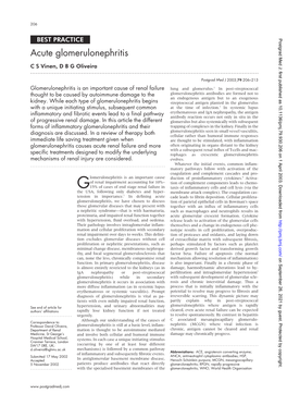 Acute Glomerulonephritis C S Vinen,Dbgoliveira