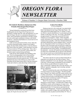 Oregon Flora Newsletter