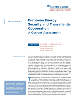 European Energy Security and Transatlantic Cooperation: a Current Assessment