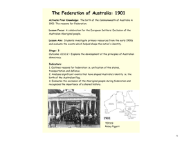 The Federation of Australia: 1901
