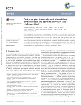 First Principles Thermodynamical Modeling of the Binodal and Spinodal Curves in Lead Cite This: Phys