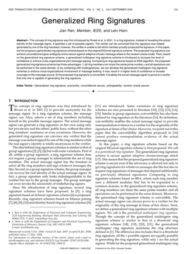 Generalized Ring Signatures