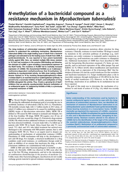 N-Methylation of a Bactericidal Compound As a Resistance Mechanism in Mycobacterium Tuberculosis