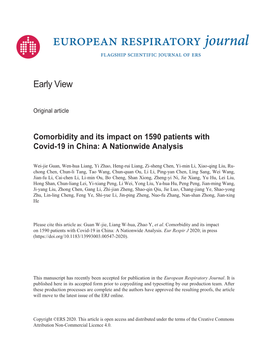 Comorbidity and Its Impact on 1590 Patients with Covid-19 in China: a Nationwide Analysis