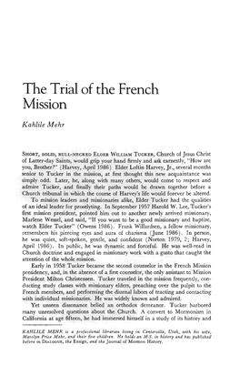 The Trial of the French Mission