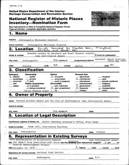 National Register of Historic Places Inventory—Nomination Form 1