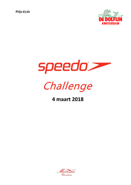 Challenge 4 Maart 2018 Speedo Challenge 2018 Amsterdam, 4-3-2018