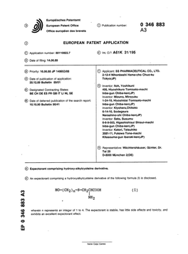 Expectorant Comprising Hydroxy-Alkylcysteine Derivative