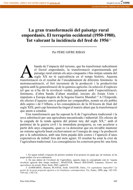 Tot Valorant La Incidència Del Fred De 1956(1)