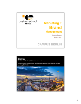 Marketing + Brand Management Double Degree PGE + Msc