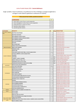 Listino Natale 20 –
