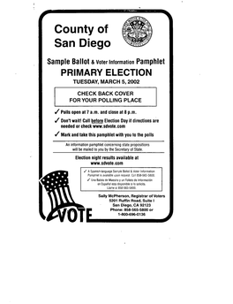 Voter Pamphlet