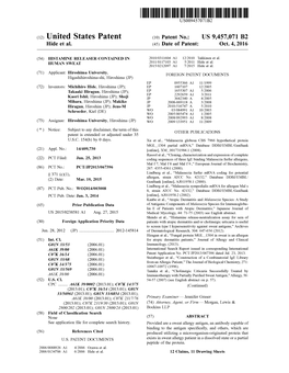 (12) United States Patent (10) Patent No.: US 9.457,071 B2 Hide Et Al