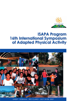 ISAPA Program 16Th International Symposium of Adapted Physical Activity