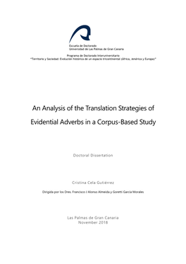 An Analysis of the Translation Strategies of Evidential Adverbs In