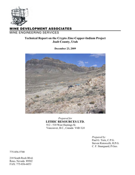 Lithic Resources Ltd