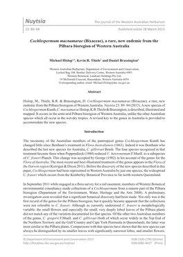 Nuytsia the Journal of the Western Australian Herbarium