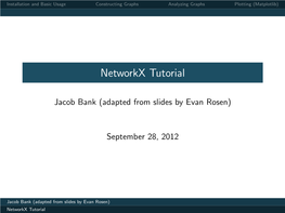 Networkx Tutorial