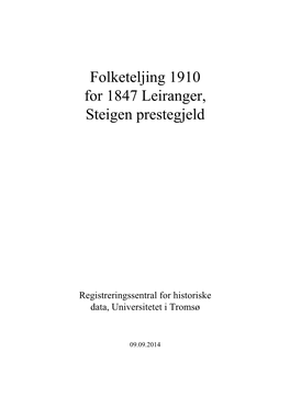 Folketeljing 1910 for 1847 Leiranger, Steigen Prestegjeld